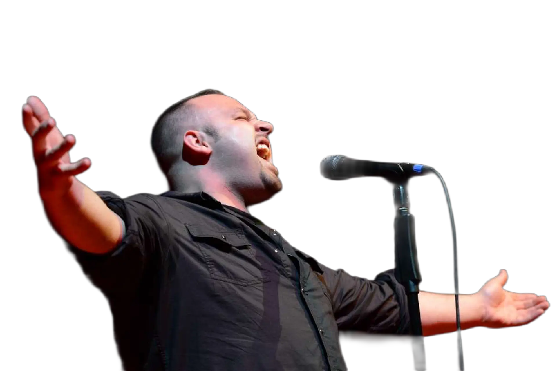 Jose Acevedo performing as karaoke host in Tampa Bay